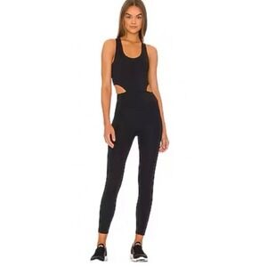 FP Movement by Free People Black Cutout Jumpsuit